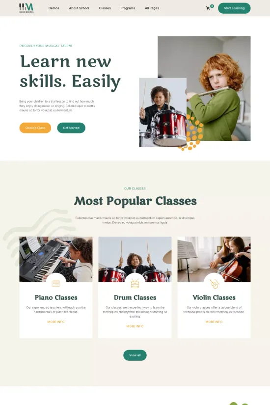 Kids Online Learning Green Clean Webflow Website Template