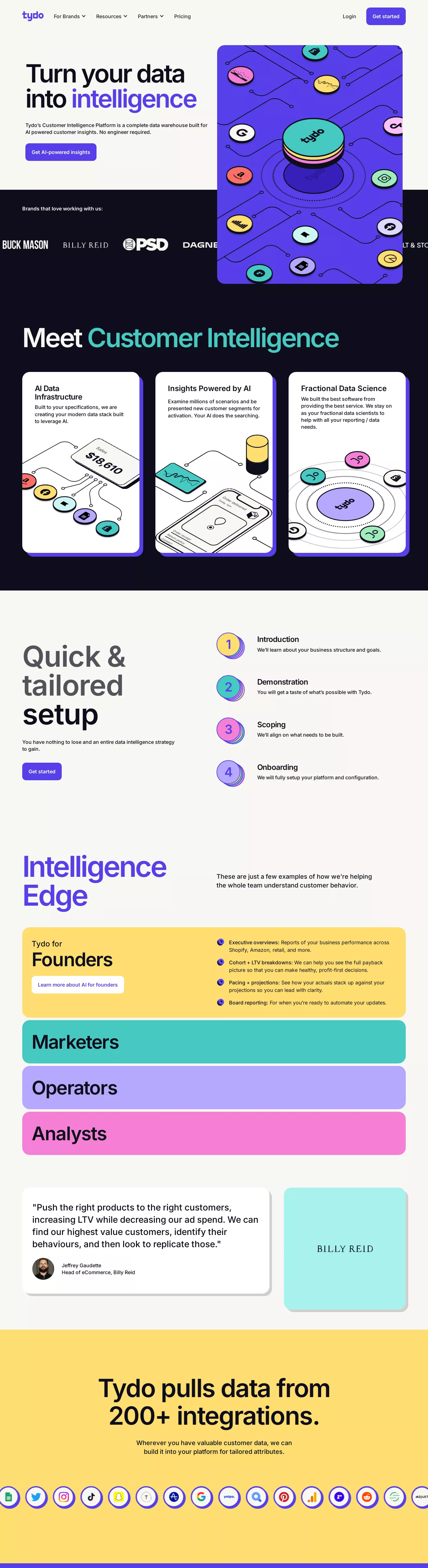 Webflow website example Data Analytics Modern Vibrant