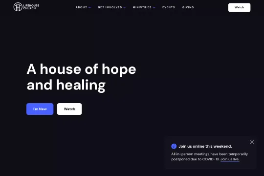 Church website template Webflow cloneable