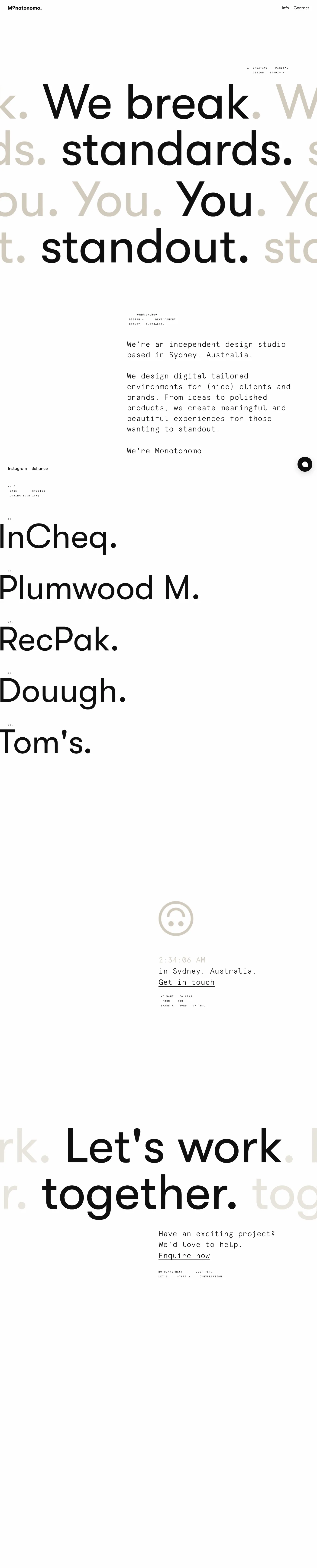 Monochromatic Display Minimalist Design Webflow Inspiration