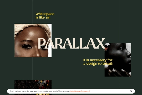 Parallax effect animation Webflow cloneable