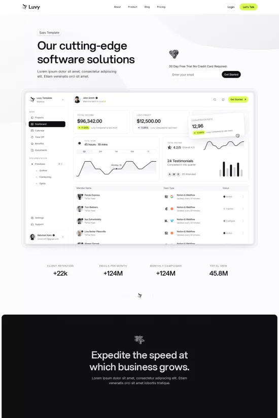 Photography Dark Minimalist Webflow website template