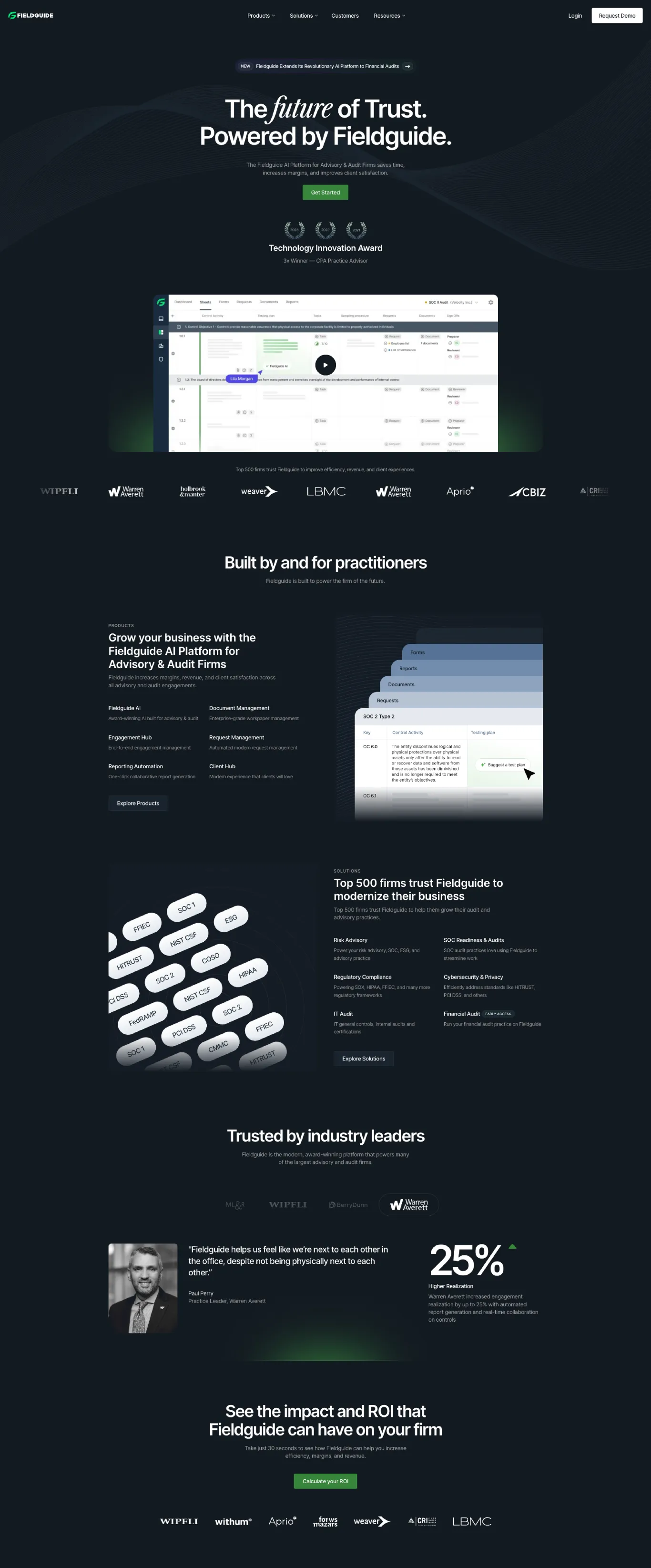Professional Finance Dark Themed Green Webflow Website Example