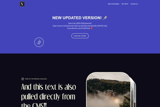 CMS Stacked Slider Webflow cloneable
