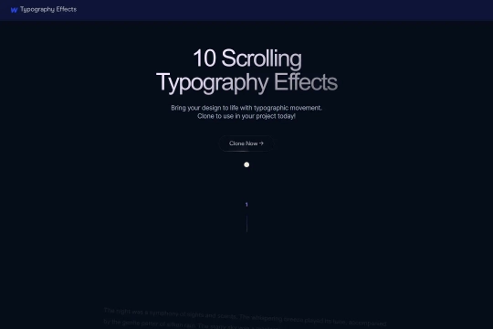 On-scroll typography animations Webflow cloneable.