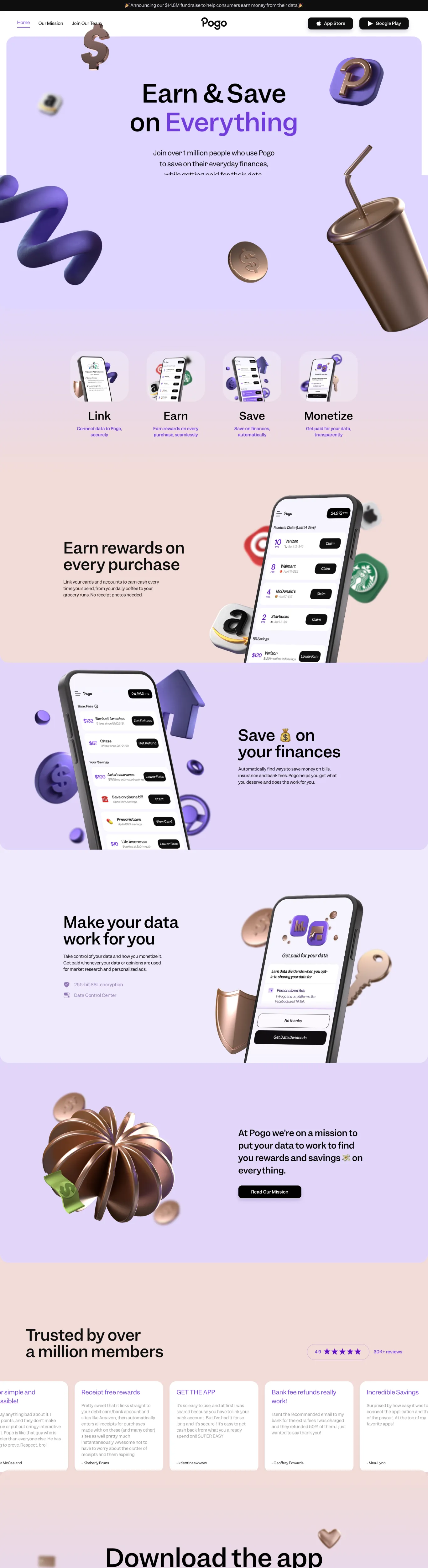Modern Purple Webflow Finance Website Example