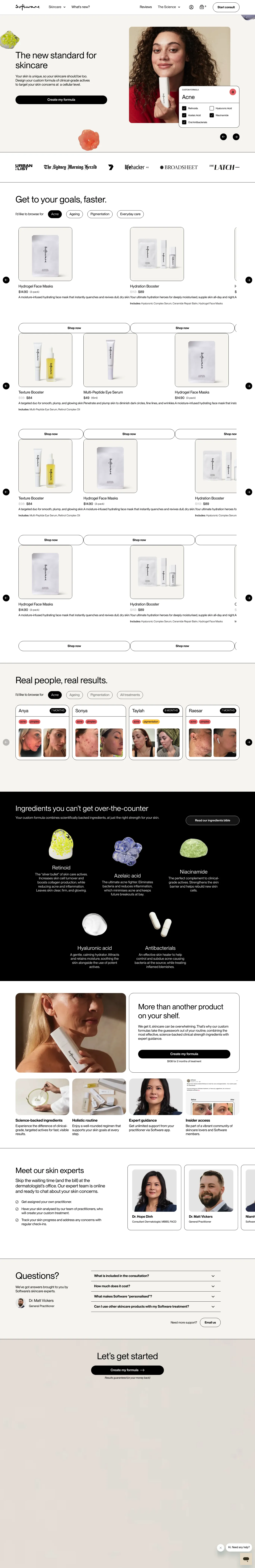 Clean Green Sans-serif Health & Beauty Webflow Website Example