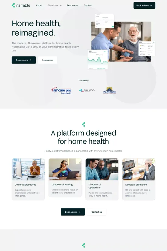 Healthcare Technology Webflow website example