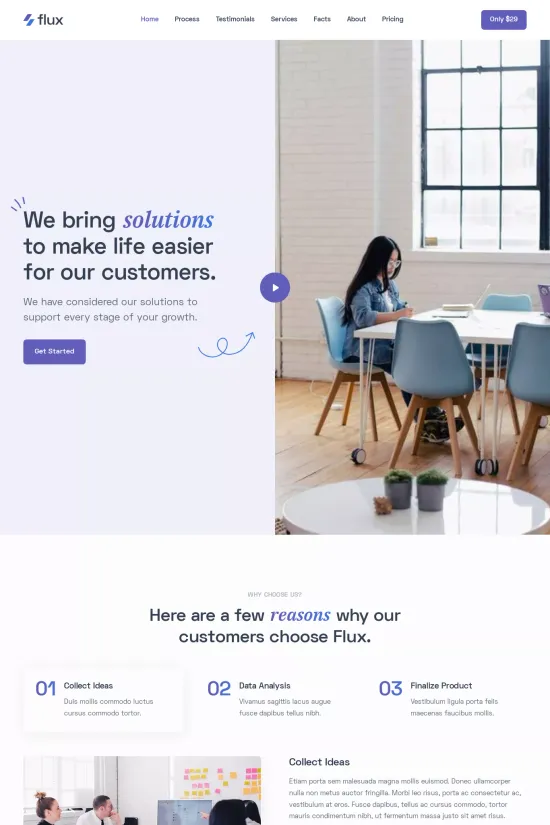 Technology Service Modern Blue Webflow Website Template