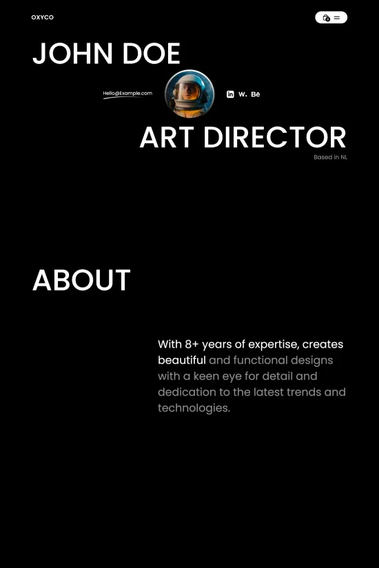 Sleek Black and White Creative Minimalist Webflow Website Template