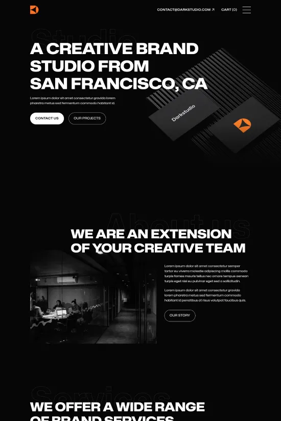 High-Contrast Black Bold Webflow website template