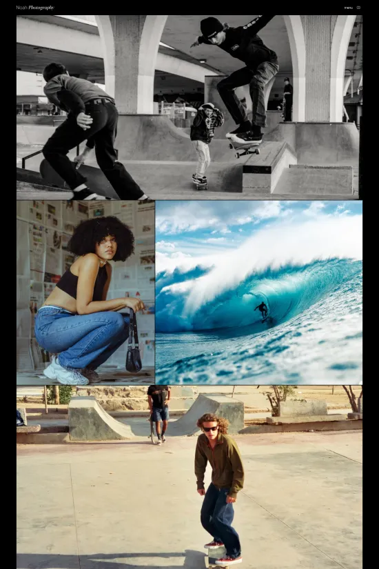 Urban Monochromatic Photography Portfolio Webflow website template