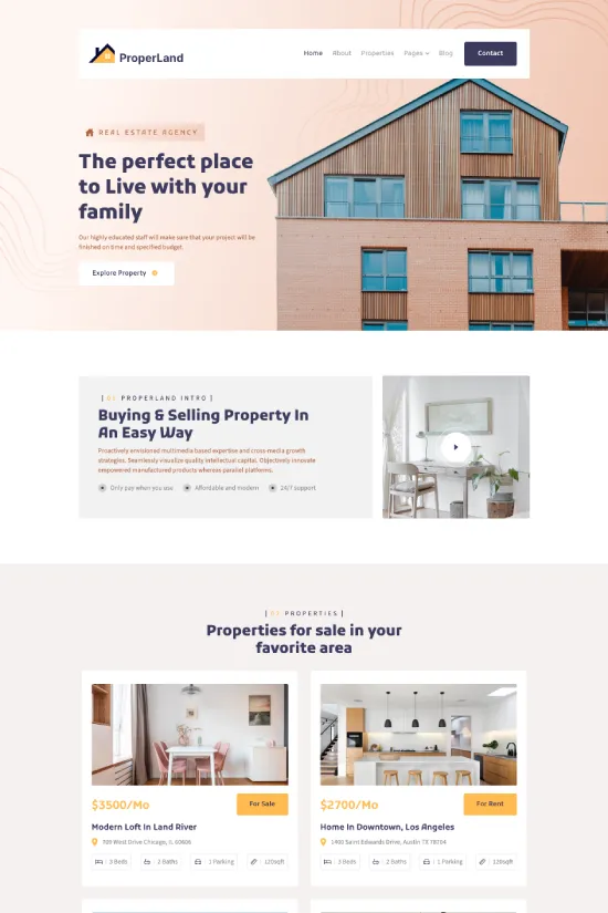 Real Esate Listings Modern Webflow Website Template