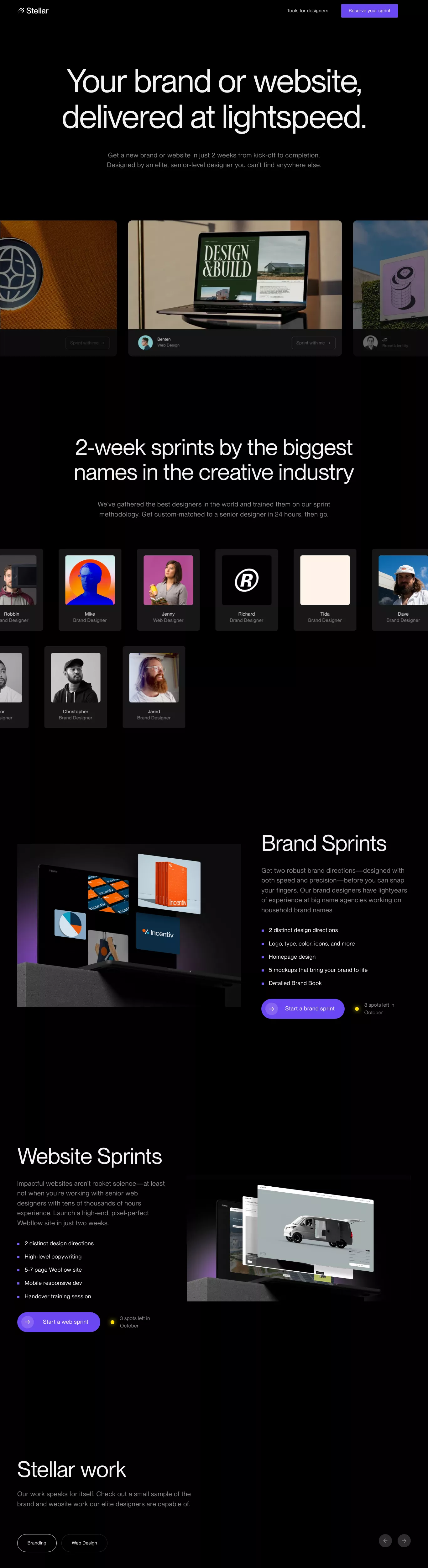 Webflow website example Design Sans-serif Modern Branding