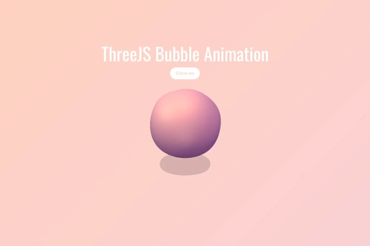 Three.js Bubble Animation Webflow cloneable