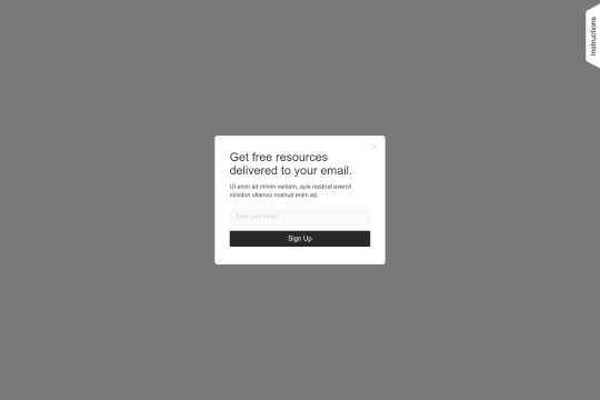 Simple Pop Up Modal Webflow cloneable