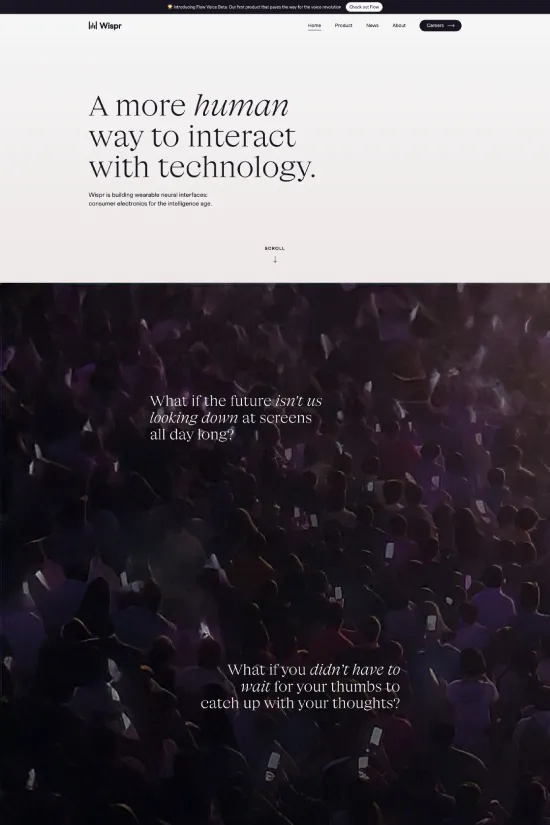 Modern Minimalistic Purple Webflow Technology Site Example