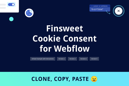 GDPR Cookie Consent Webflow cloneable