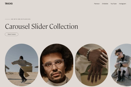 Draggable Swiper.js slider Webflow cloneable