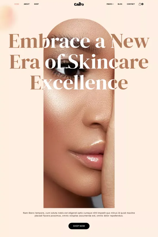Beauty Ecommerce Beige Modern Webflow Website Template