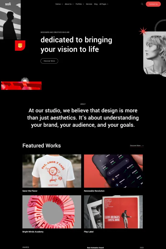 Chic Modern Cinnabar Webflow website template