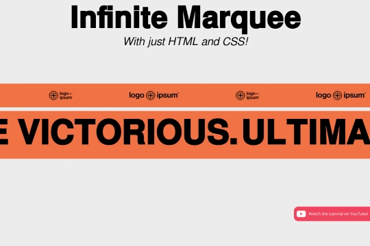 CSS Infinite Marquee Webflow cloneable