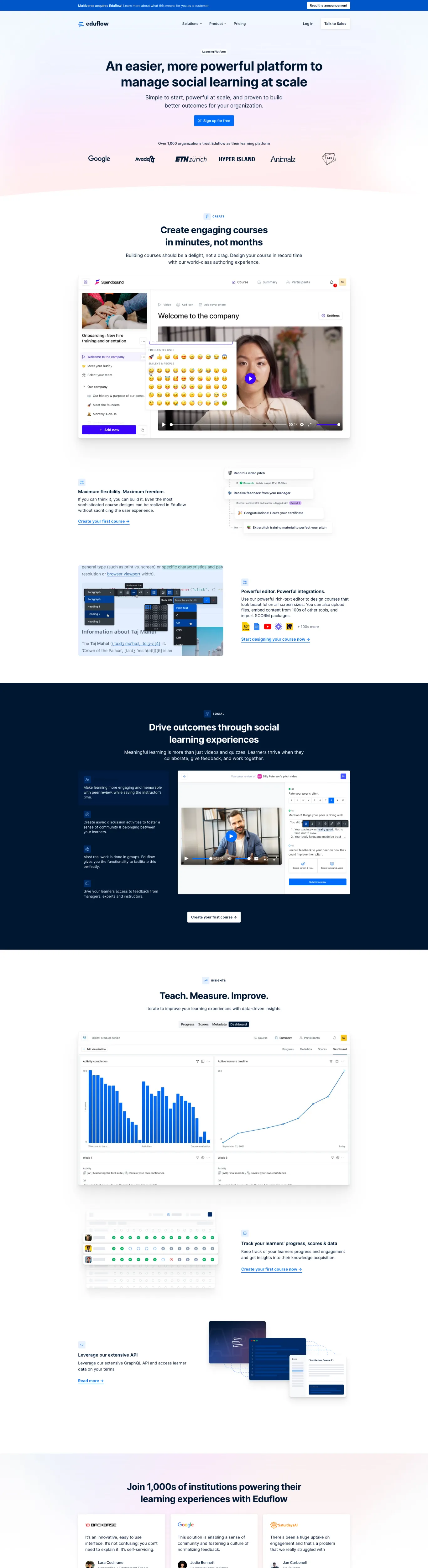 Educational Webflow site example: Blue Modern Sans-serif Education Technology