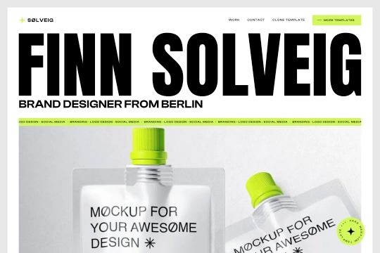 Minimal Portfolio Template Webflow cloneable