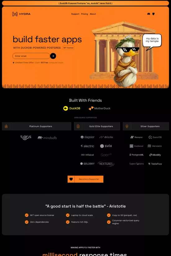 Bold Orange Modern Sans-serif Technology Webflow website example.