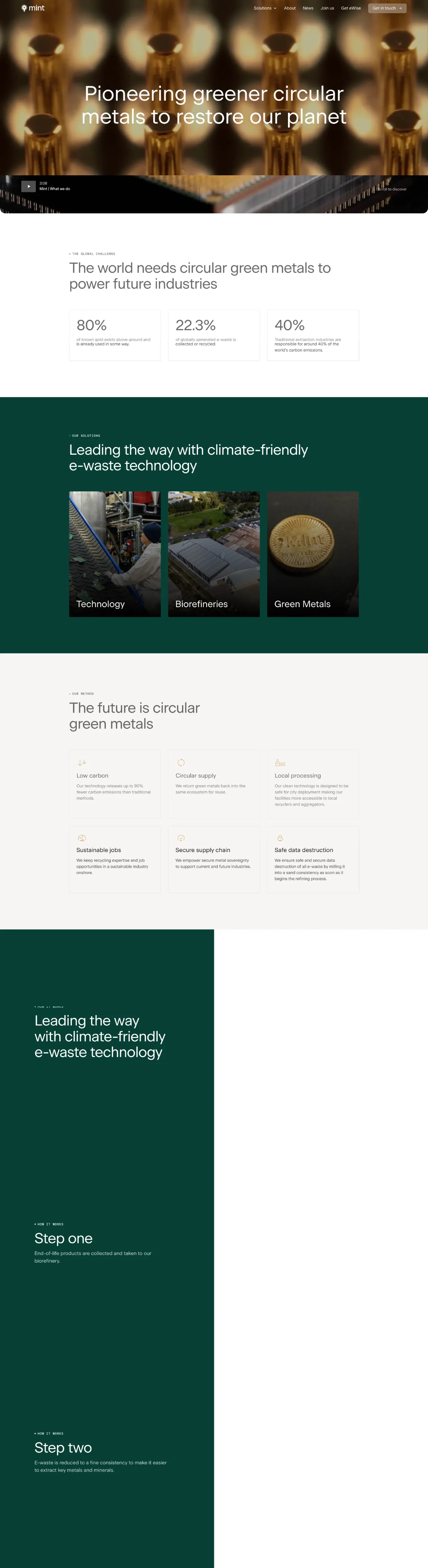 Green Sans-serif Modern Environmental Webflow website example