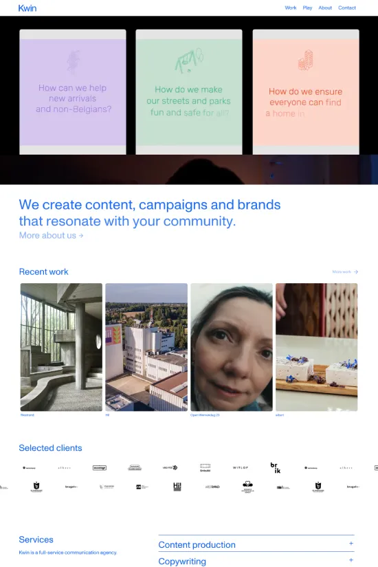 Modern Blue Sans-serif Marketing Webflow website example
