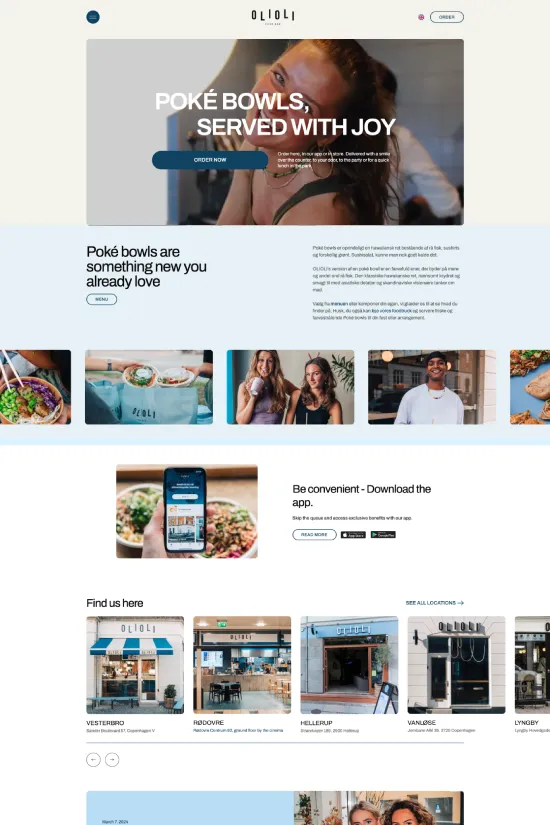 Modern Blue Restaurant Webflow Website Example