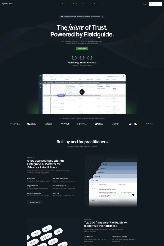 Professional Finance Dark Themed Green Webflow Website Example