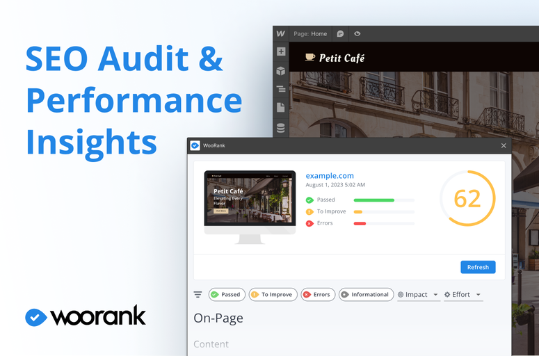 Improve SEO with WooRank, an all-in-one tool for Webflow app users. Get detailed SEO insights, prioritize tasks, and optimize Core Web Vitals for better search rankings and user experience.