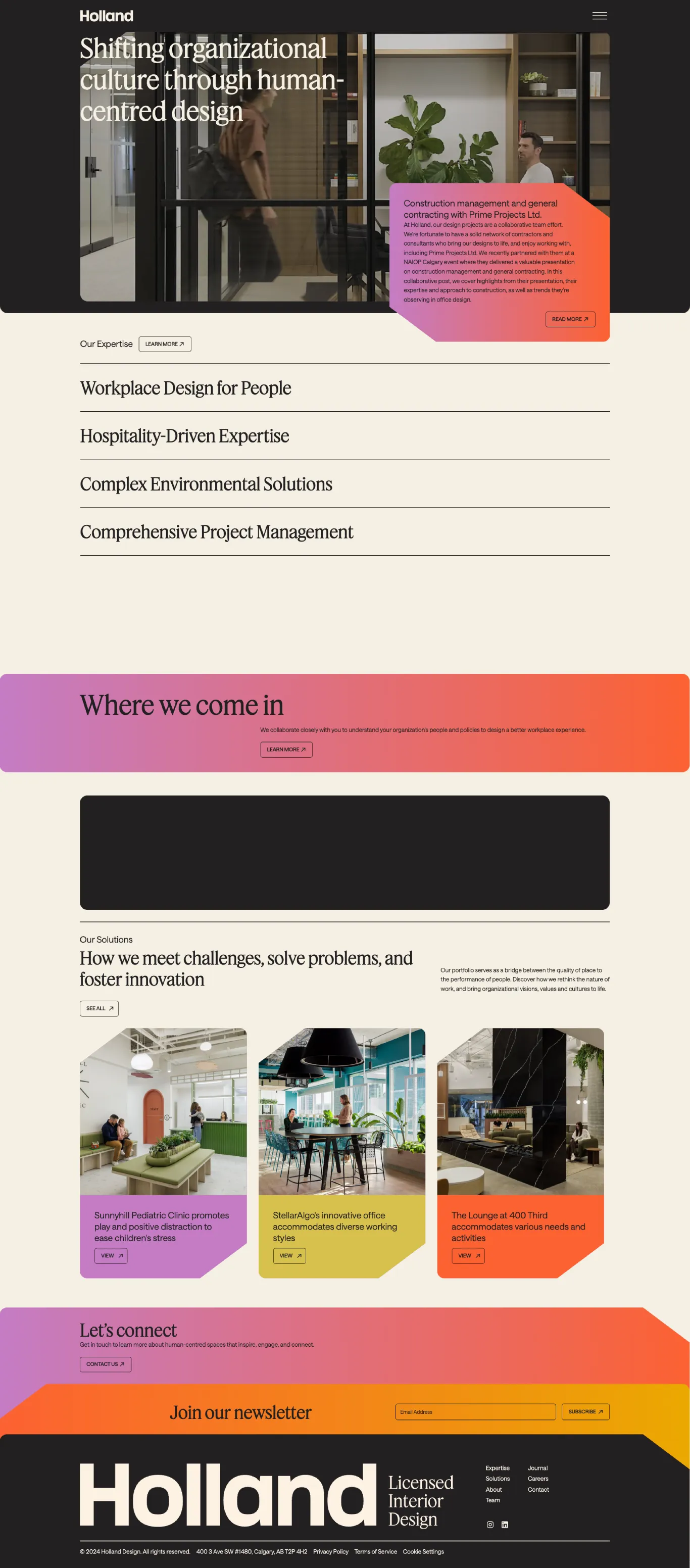 Webflow website example Interior Design Modern Clean Black