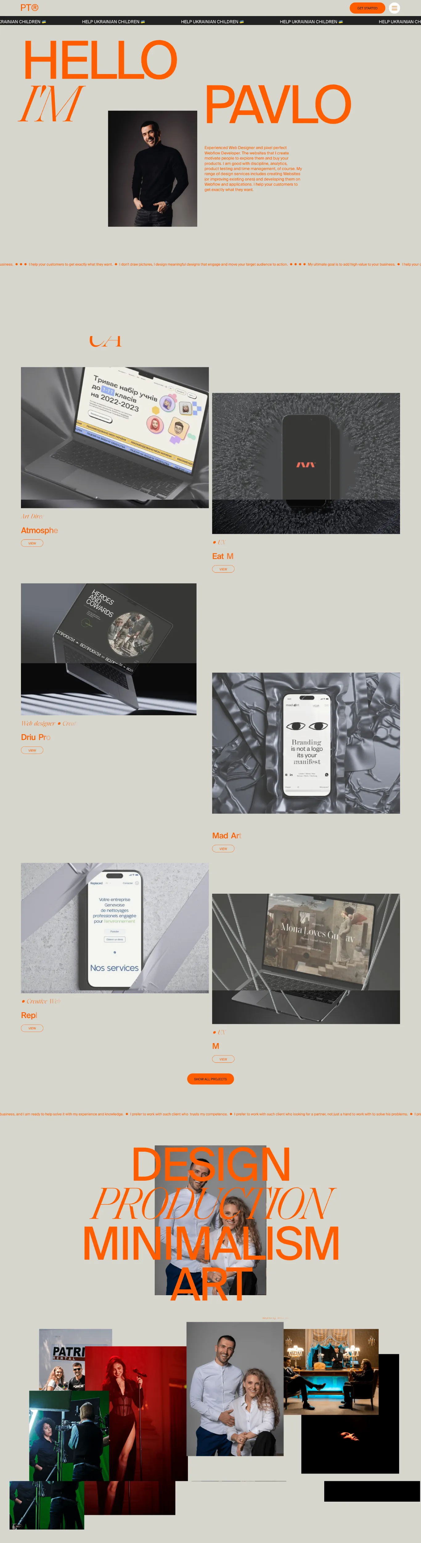 Modern Orange Webflow Design Example