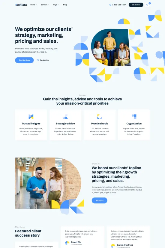 Bold Typography Light Blue Marketing Webflow website template