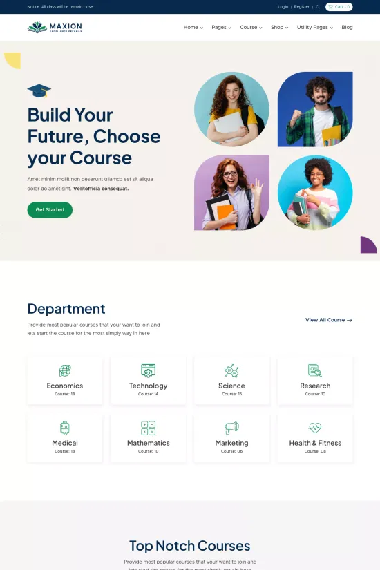 E-Learning Modern Webflow Website Template