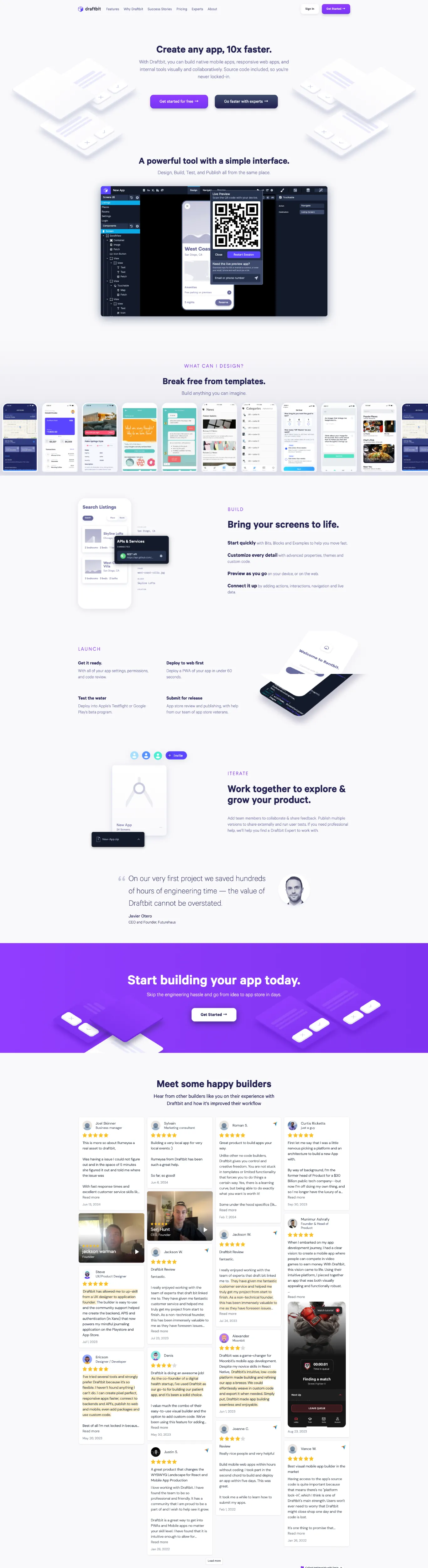 Modern Minimalist Technology Webflow website example