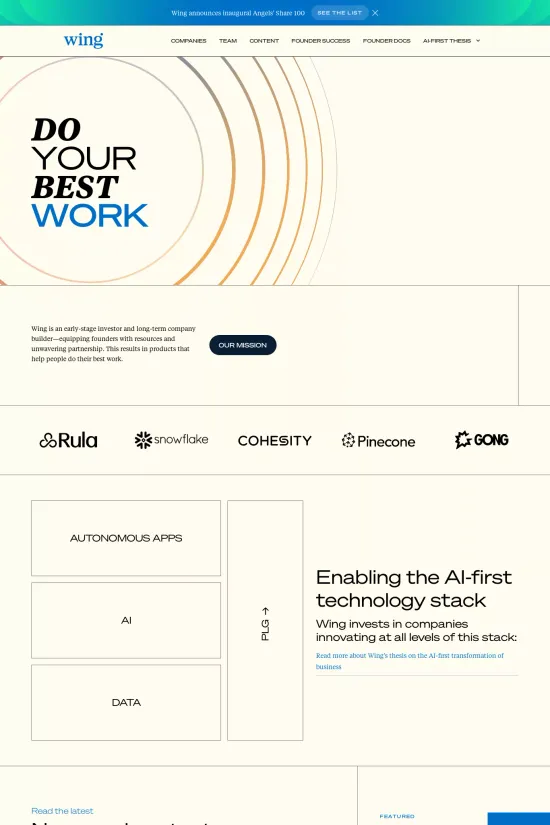 Modern Blue Yellow VC Webflow Website Example
