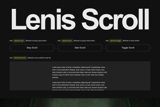 Lenis Smooth Scrolling Webflow cloneable