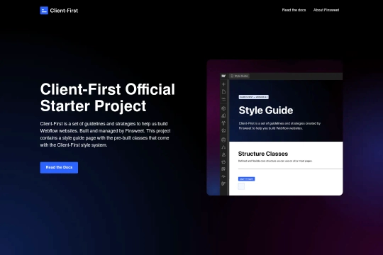Client-First Styleguide Webflow cloneable