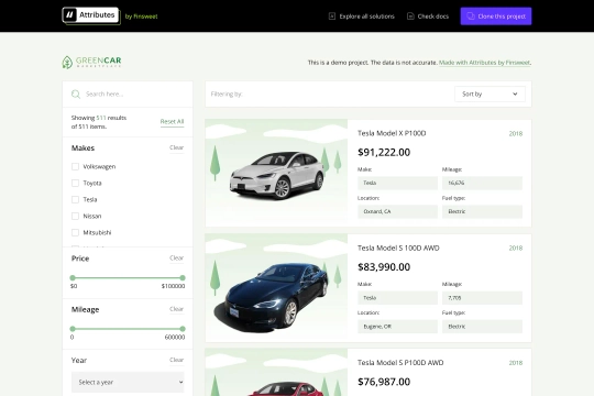 Finsweet CMS Filtering Webflow Cloneable