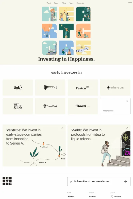 Venture Capital Webflow site example