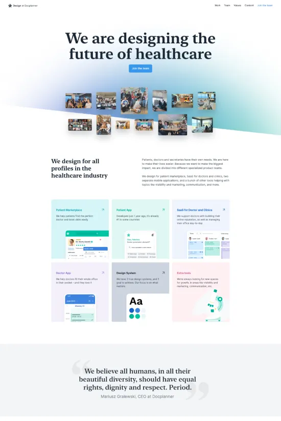 Minimalist Sans-serif Modern Healthcare Webflow website example